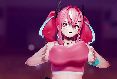 PiNK CAT Sexy Dance In Sport Shorts (3D HENTAI)