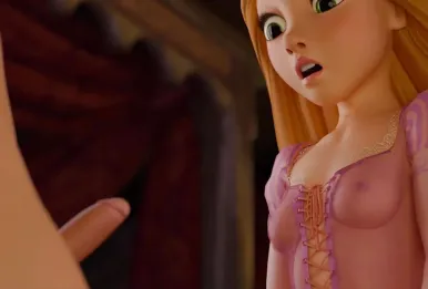 Long-Haired Beauty Takes Control: Rapunzel's Sensual Cowgirl & Deep Throat Fantasy